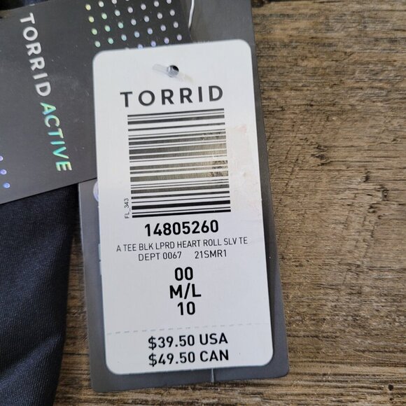 NWT TORRID | Tech Jersey Short Sleeve Active Tee Shirt Top | Sz. 00/M/10 - Picture 8 of 10